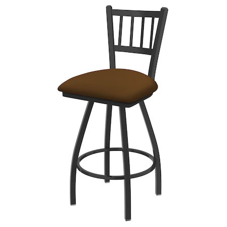 Holland Bar Stool Co 36" Swivel Bar Stool, Pewter Finish, Canter Thatch Seat 81036PW001